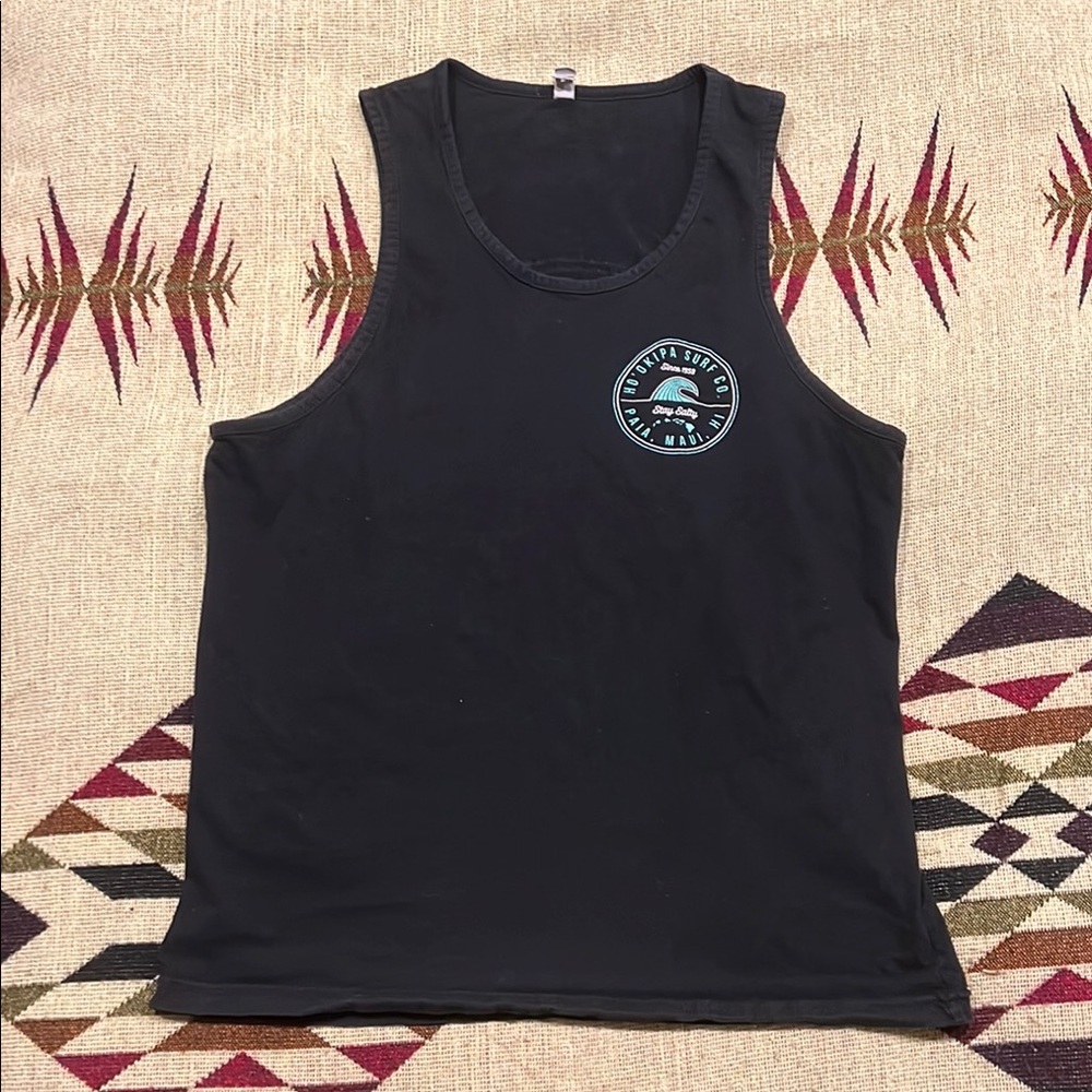 Men's Black Tank Top Ho'okipa Surf Co